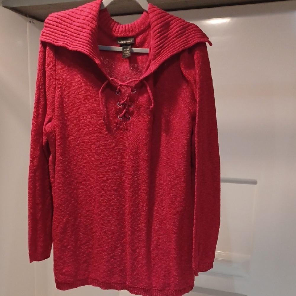 Lane Bryant Red Cowl Neck Sweater
